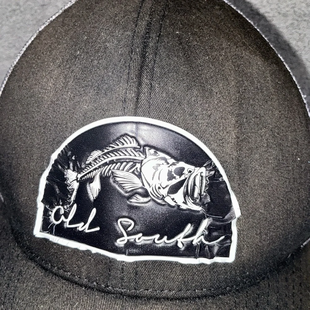 Old South Snapback Mesh Back Trucker Fishing Hat Black One Size Pacific Headwear